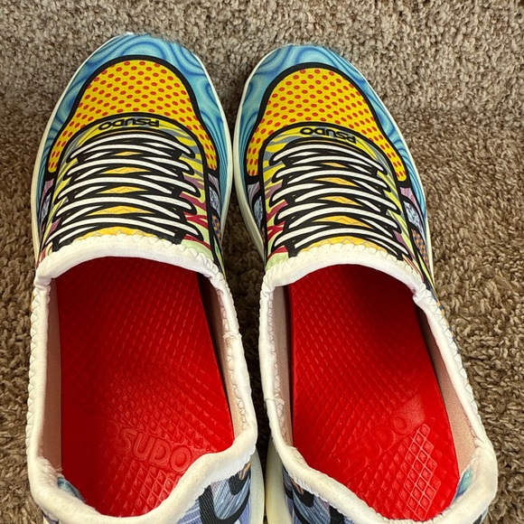 Psudo Women’s Cosmic Colorful Court Slip On Sneakers - Picture 7 of 14